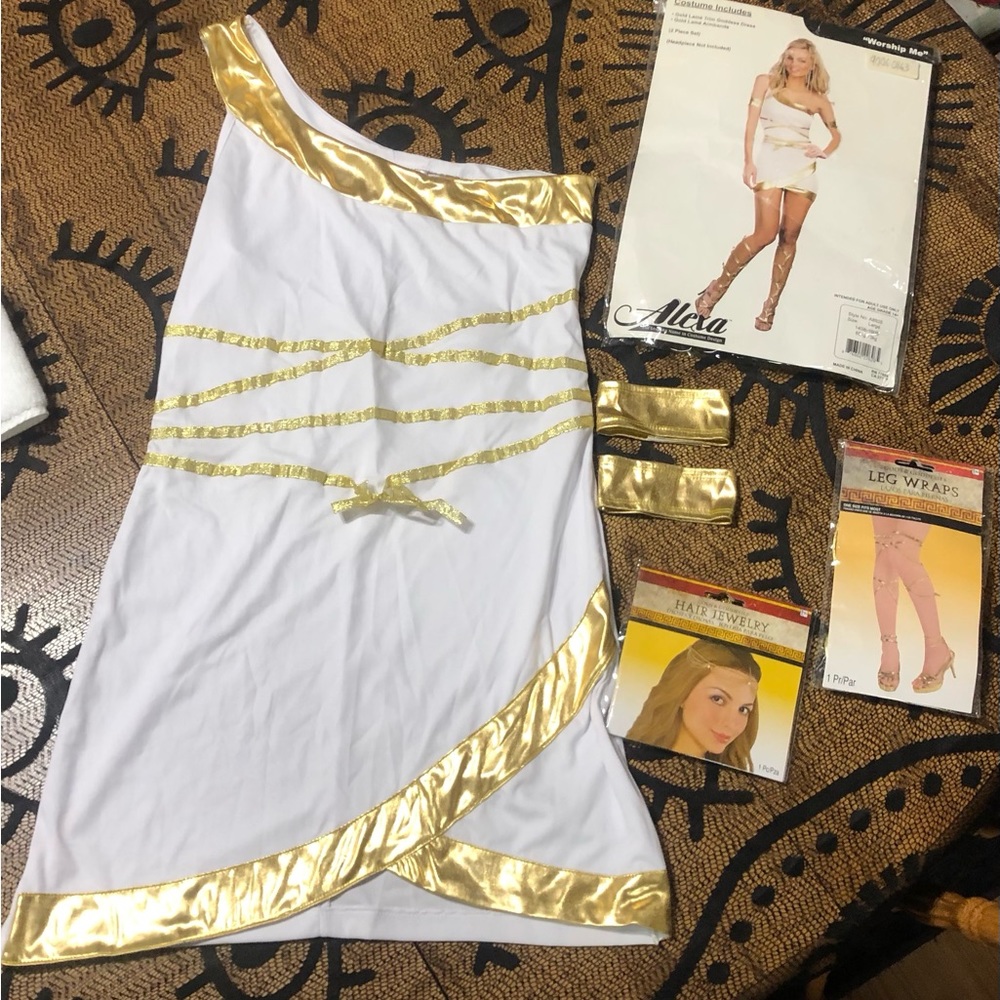 Ladies Sexy “Worship Me” Goddess Halloween Costume Large Egyptian 140-160lbs